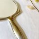 Art Deco hand mirror in silvered metal and bevelled glass – Circa 1930