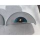 Pair of Art Deco wall lights with opaline glass, copper and brass.