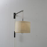 1950s extendible wall lamp with fiberglass shade, Italy