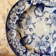 Round plate in ironstone Creil and Montereau model Flora