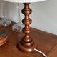 Turned wooden lamp