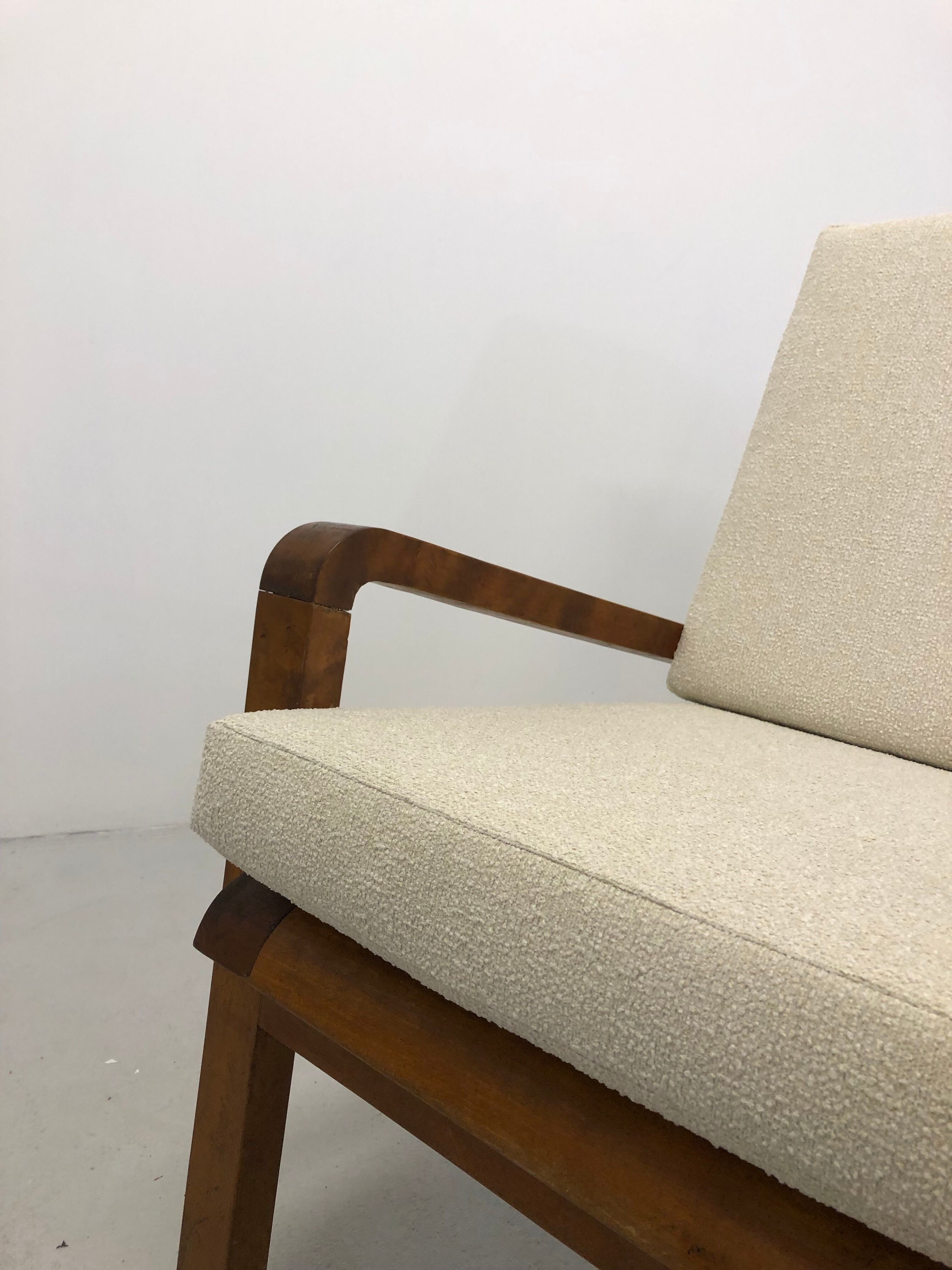 Pair of armchairs in solid lemon tree 1950