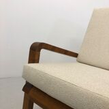 Pair of armchairs in solid lemon tree 1950