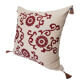 Housse de coussin Hatai beige grenat - 50 x 50