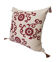 Housse de coussin Hatai beige grenat - 50 x 50