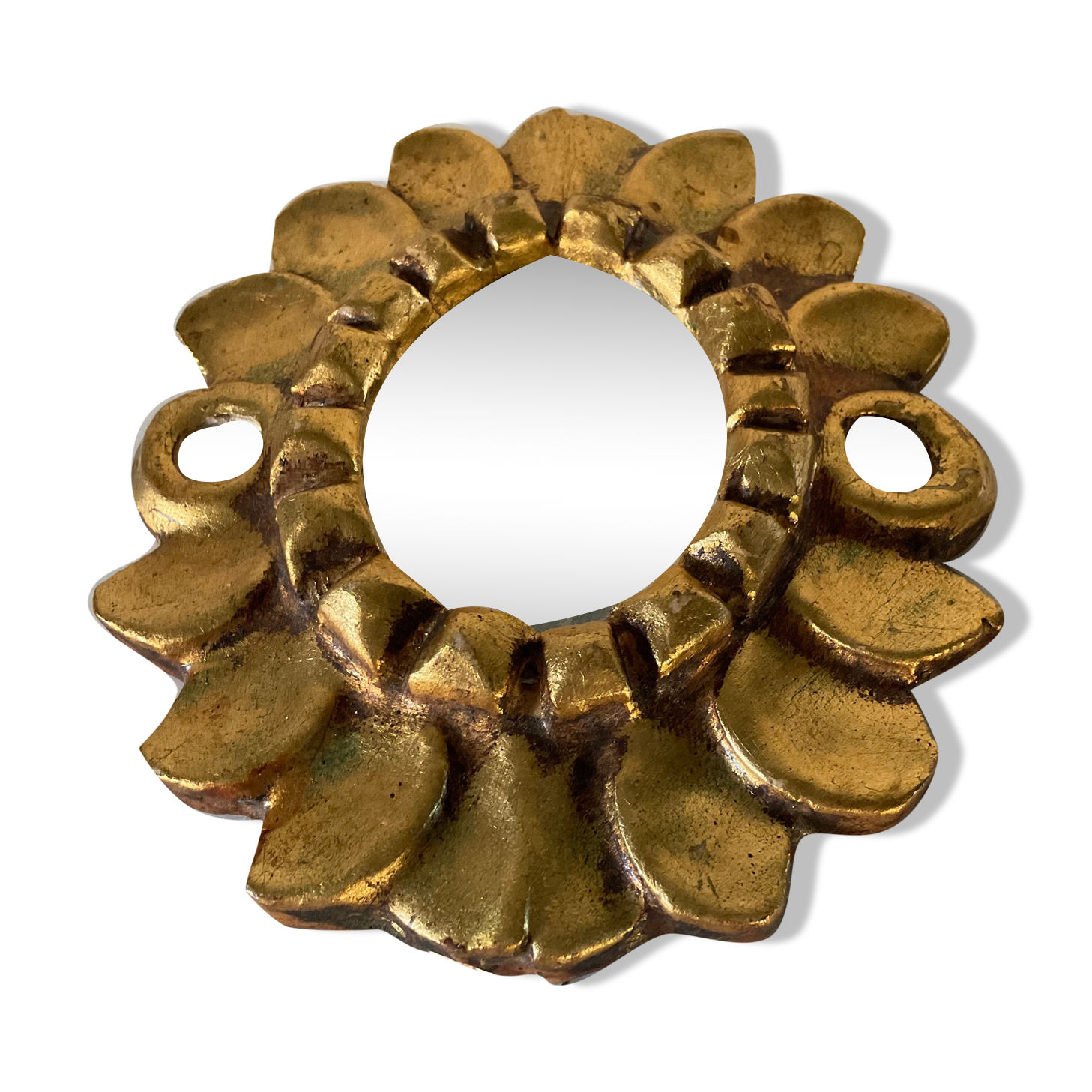 Vintage gilded wooden mirror