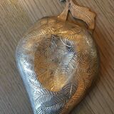 Empty vintage pocket in partitioned brass