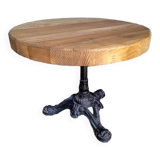 Bistro coffee tables 60/60cm thick solid wood top