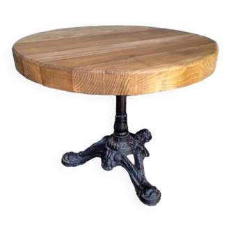 Tables basse bistrot 60/60cm plateau bois massif epais