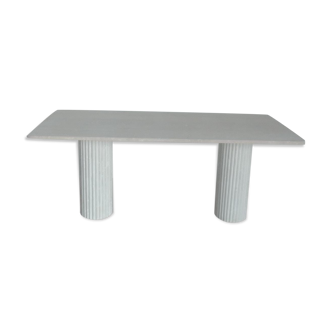 Olympia rectangular dining table - 180x90 - natural travertine