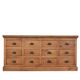 Solid wood sideboard with 12 drawers 160cm