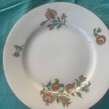 6 small old porcelain plates, floral pattern