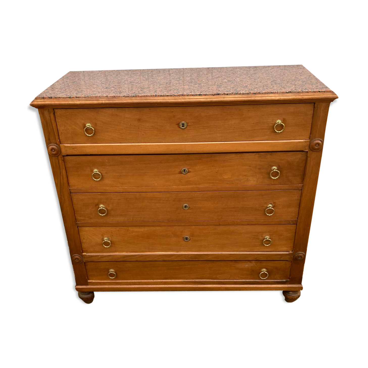 Walnut Louis XVI Style chest of drawers