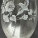 6 engraved crystal wine glasses