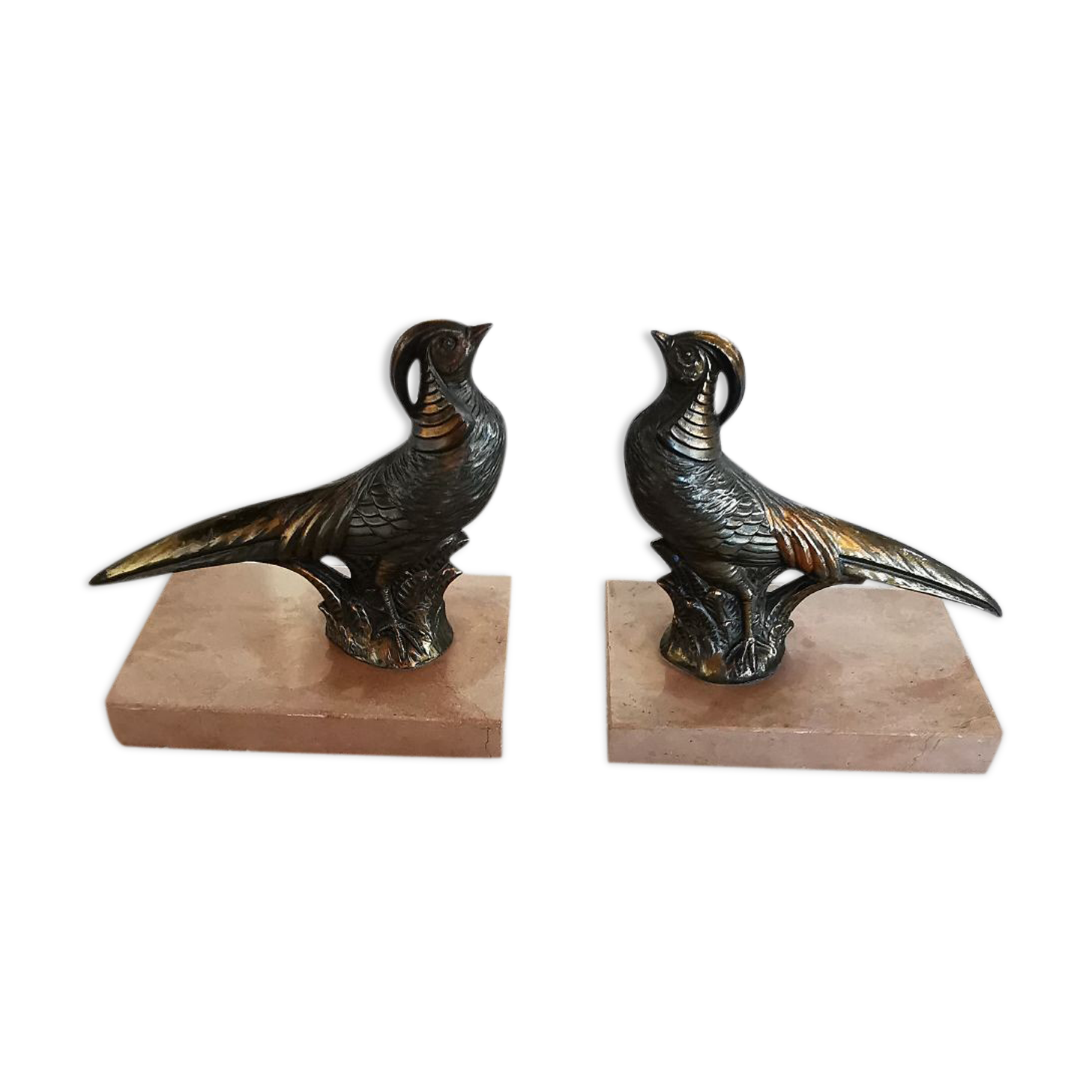 Pair of bronze bookends