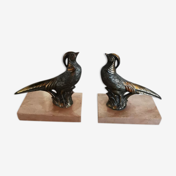 Pair of bronze bookends