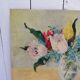 Huile sur carton Tulipes et Myosotis Latallerie-beurier