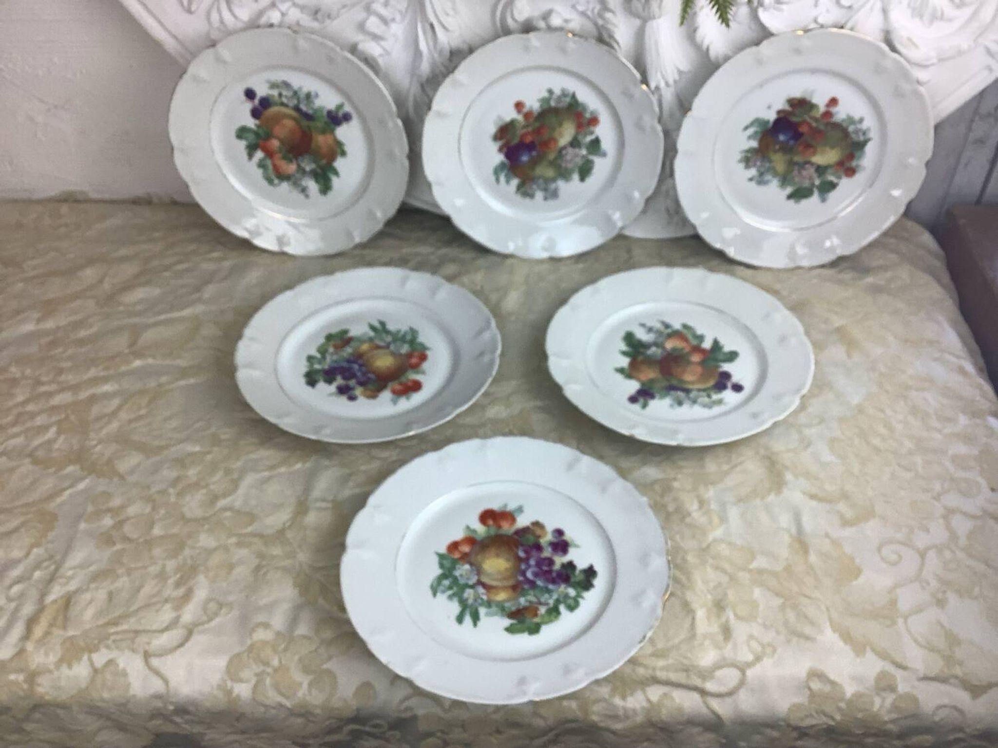 6 Assiettes à dessert Porcelaine Limoges