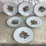 6 dessert plates Limoges porcelain