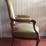 Almond green velvet convertible