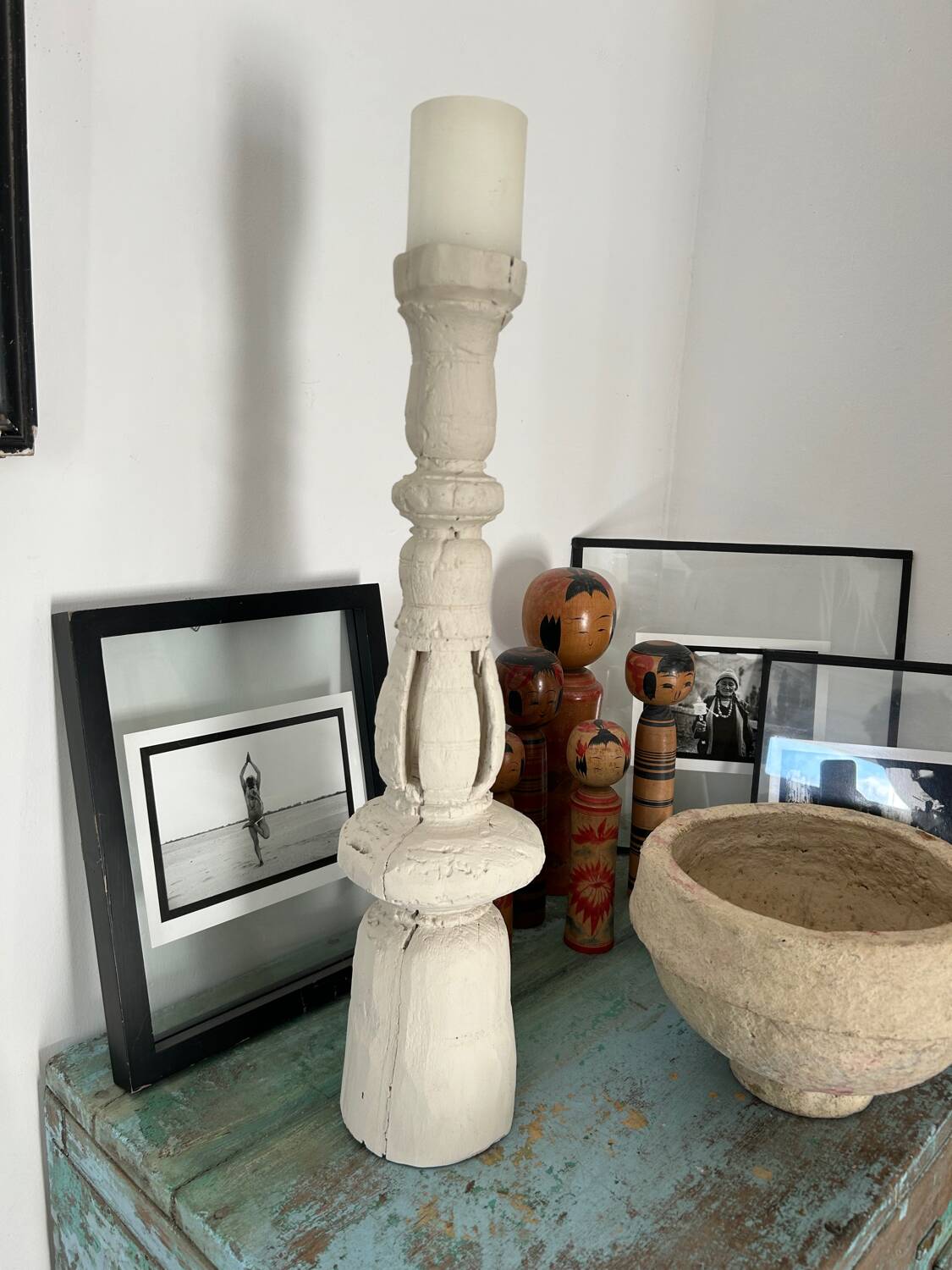 Antique large Indian candlestick