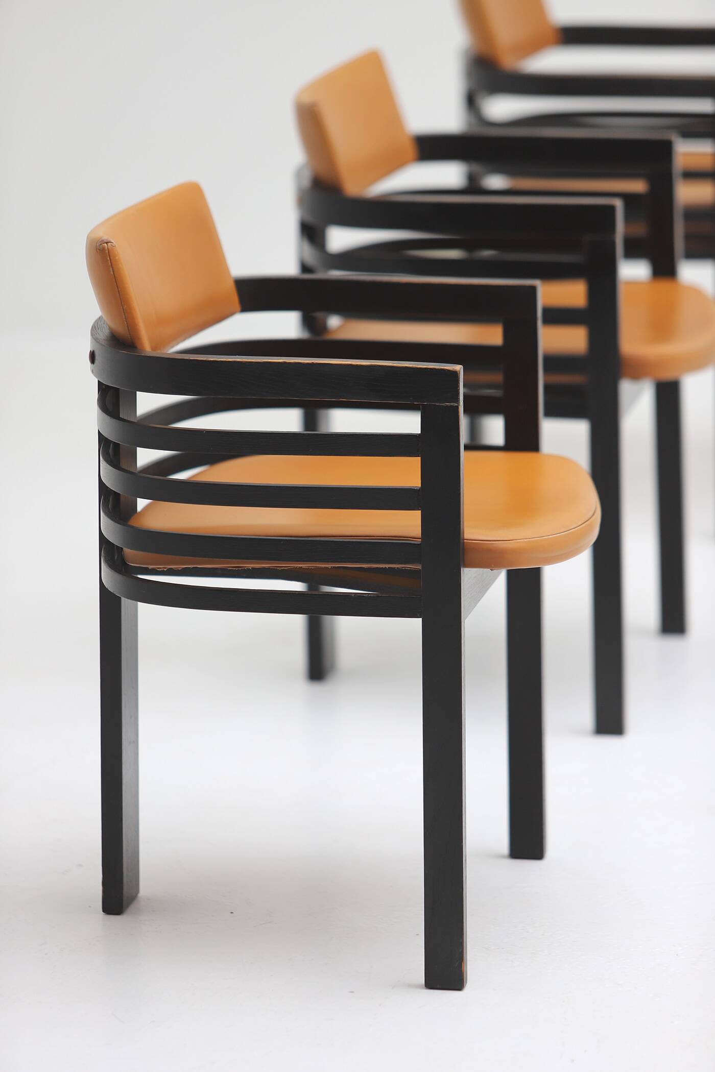 6 chaises de salle à manger par Jean Batenburg pour MI années 1970