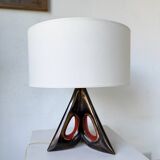 1950s ceramic table lamp, free form