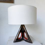 1950s ceramic table lamp, free form