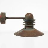Pair of Nyhavn copper exterior wall lights by Louis Poulsen