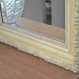Old carved wooden mirror frame