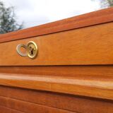 Furniture with wooden curtains