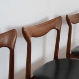 6 chairs skaï teck Bramin made in Denmark