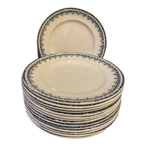 Lot de 15 assiettes plates