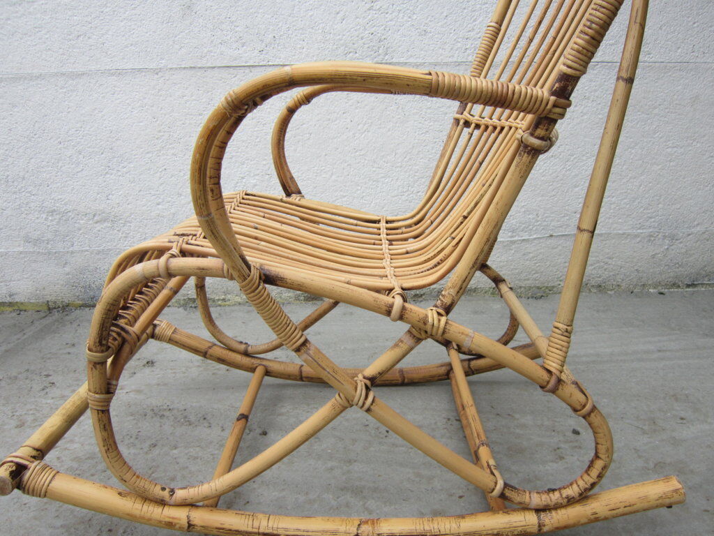Rocking rattan 60s