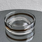 Timeless Murano glass valet tray in clear and brown glass 1970's