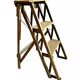 Old small painter's stepladder, wooden trade furniture, step stool