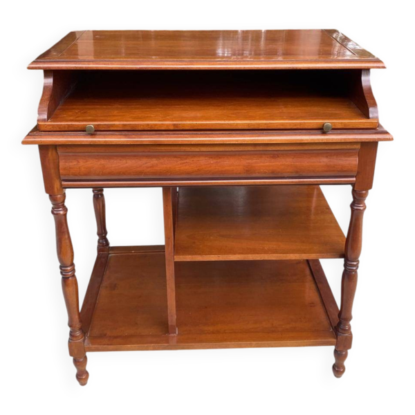 Bureau secrétaire Bonheur du jour en bois massif avec tablette coulissante