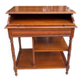 Secretary desk Bonheur du jour in solid wood with sliding shelf.