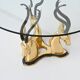 Hollywood Regency style coffee table brass antelope France 1970