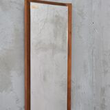 Mid-Century German teak wall mirror from FF Geschliffen , 1960s