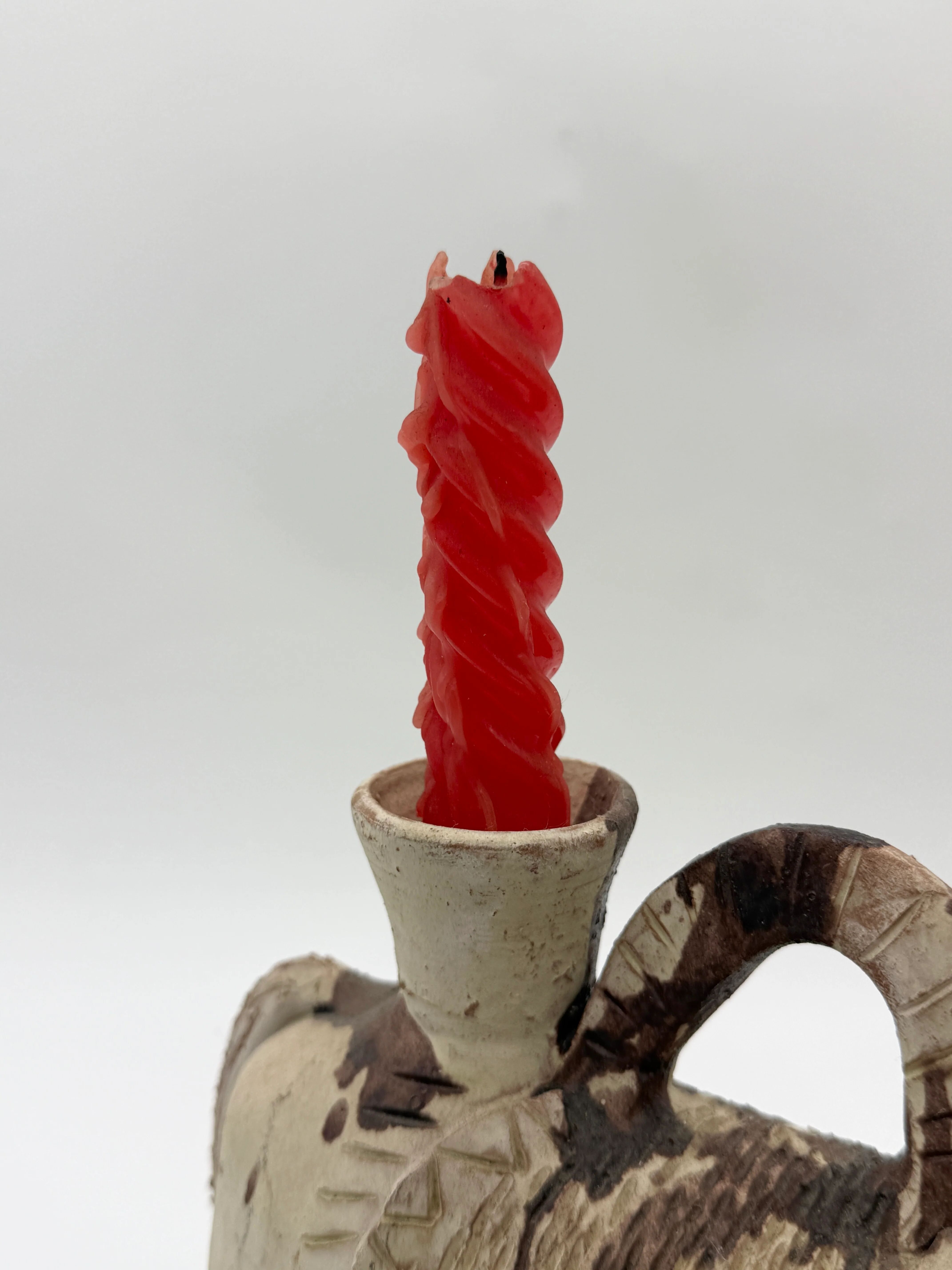 Ceramic candlestick horse, Sardinian, 1960s