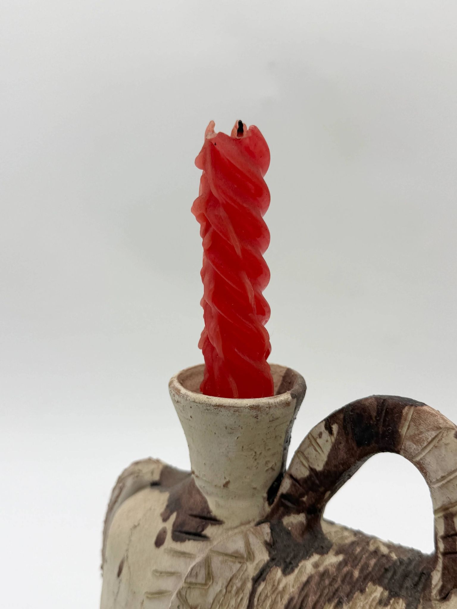 Ceramic candlestick horse, Sardinian, 1960s