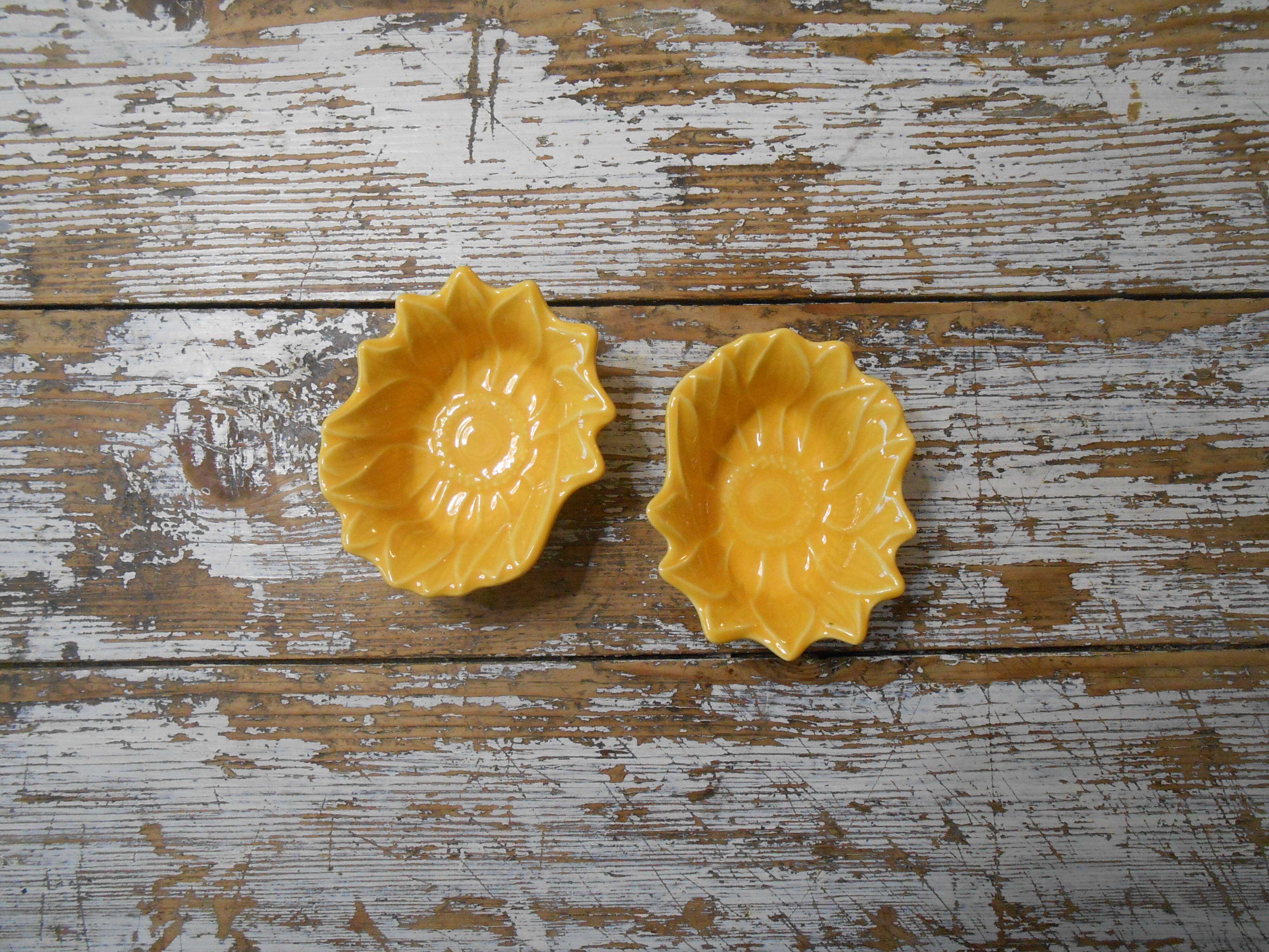 Ramekins sunflower ceramic appolia duo