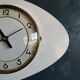 Vintage clock, "White and grey Formica" wall clock