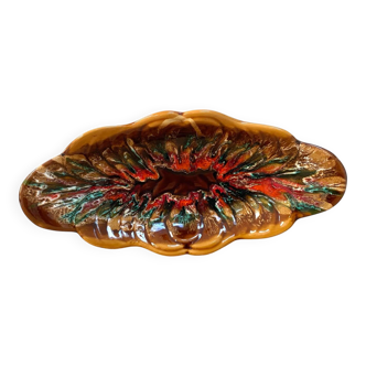 Large vintage platter - Vallauris style fruit bowl - 1970s