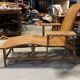 Wicker rattan chaise longue