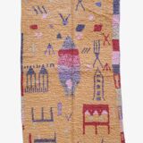 Modern Orange Berber Rug - 250 X 150 cm