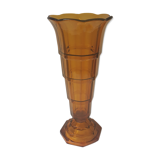 Scailmont Amber Art Deco Vase