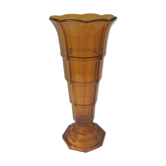Vase art déco ambré Scailmont