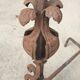 Pair of Wrought Iron Andirons with Refined Ornamentation - 20th Century
